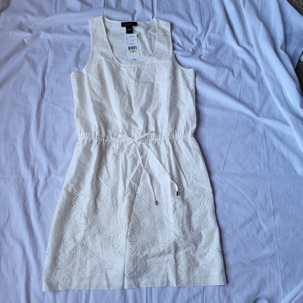 Cottagecore Art And Soul Eyelet Dress Sz M Karen Kane Western Boho Cottagecore - Picture 7 of 9